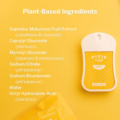 Pixie Sterilizer Spray for Menstrual Cups - Complete Sterilization in Just A Quick Spray - 100% Hypoallergenic