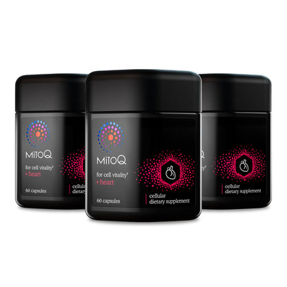 MitoQ +Heart Advanced CoQ10 Antioxidant - Heart Health Supplement with L-Carnitine, Magnesium, & Vitamin D3 - Supports Cardiovascular Health, Blood Flow, and Cellular Energy (60 Capsules)