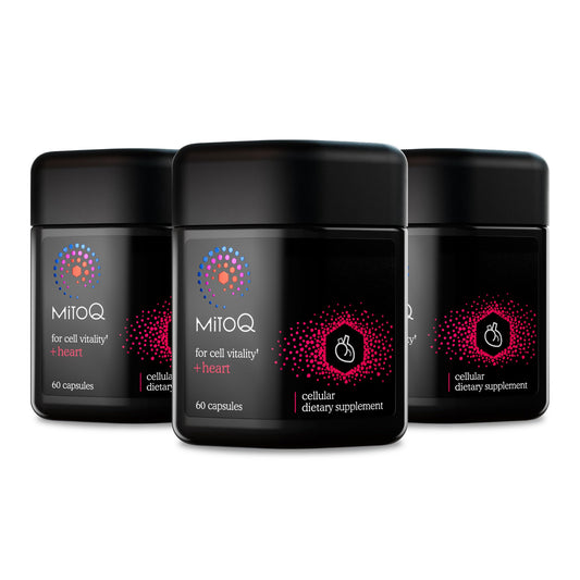 MitoQ +Heart Advanced CoQ10 Antioxidant - Heart Health Supplement with L-Carnitine, Magnesium, & Vitamin D3 - Supports Cardiovascular Health, Blood Flow, and Cellular Energy (60 Capsules)