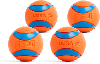 Chuckit! Ultra Ball Dog Toy - Medium Bouncy Fetch Balls For Dogs 20-60 lbs - Made from Durable Rubber - Floating Water Pet Toys - Size Medium - 2.5-inch Diameter - Pack of 2 | Bouncy durable rubber design for pups 20-60 lbs, high bounce action for active