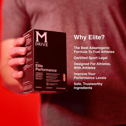 Mdrive Elite Testosterone Booster & Performance Support for Men, 90ct | Supports Immune Health, Energy, VO2Max, Recovery, Stress Relief, Lean Muscle, KSM-66 Ashwagandha, DIM, Fenugreek