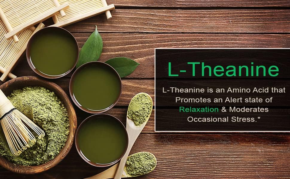 L-Theanine 250mg with Flaxseed Oil for Daily Calm Focus, 50 Liquid Softgels | Non-drowsy amino acid support for mental clarity, balanced mood and reduced caffeine jitters in easy-to-swallow softgels.