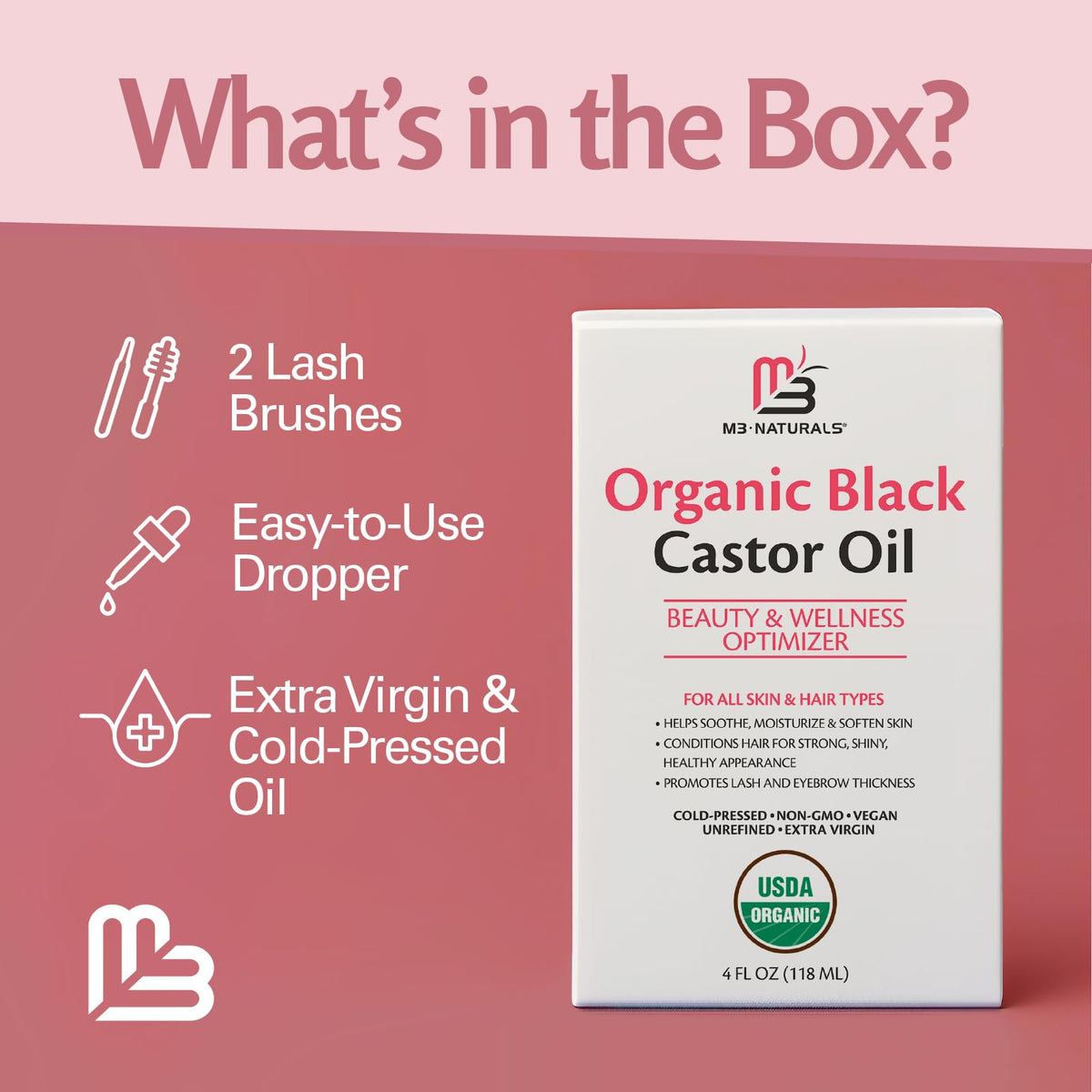 Organic Castor Oil Roll On - Extra Virgin, Unrefined & Hexane-free (3oz)