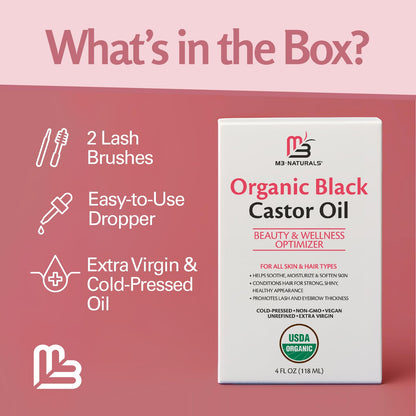 Organic Castor Oil Roll On - Extra Virgin, Unrefined & Hexane-free (3oz)