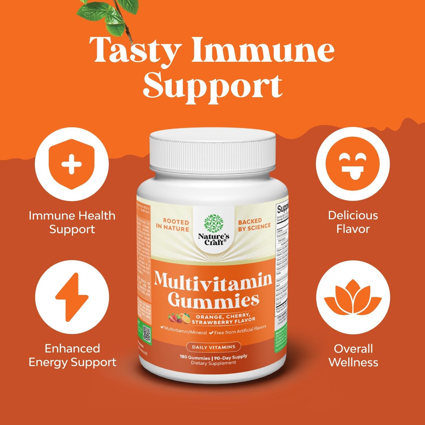 Teen Multivitamin Gummies 12-17 - Teen Boys & Girls Gummy Vitamins for Better Skin, Immune Strength, Mood & Energy Support - Teenage Girl & Boy Supplements with Zn, Mg, Vitamin A, C, D & E - 60 Ct