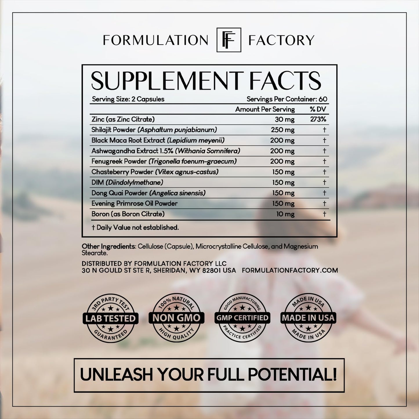 Formulation Factory Hormone Balance for Women - She's Obsessed Vitality Complex with Maca Root & Ashwagandha - Libido & Mood Support - 120 Capsules, 2 Month Supply