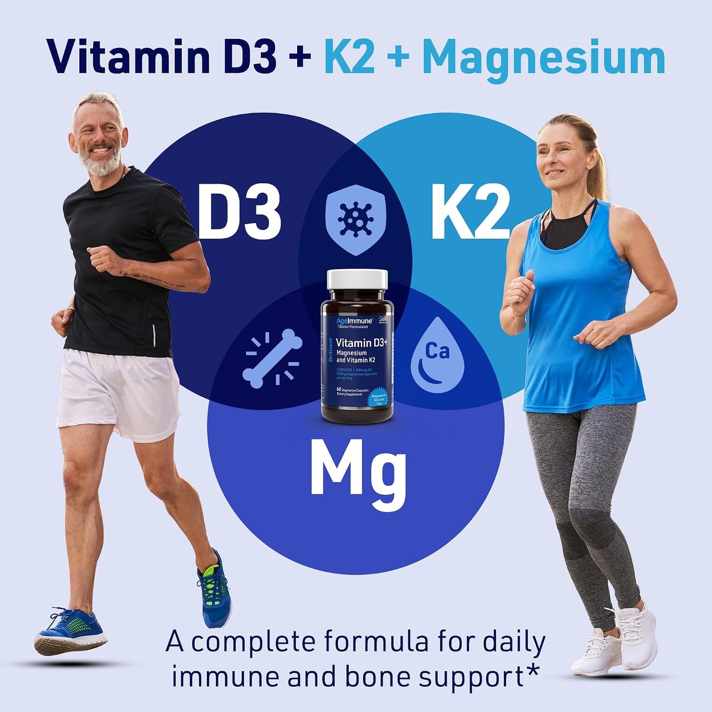 AgeImmune Immune Support with Brilliant D3+ Brilliant C+