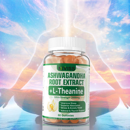 NEVISS Ashwagandha Gummies 2000mg, Feel Refreshed, Plus Proprietary Blend