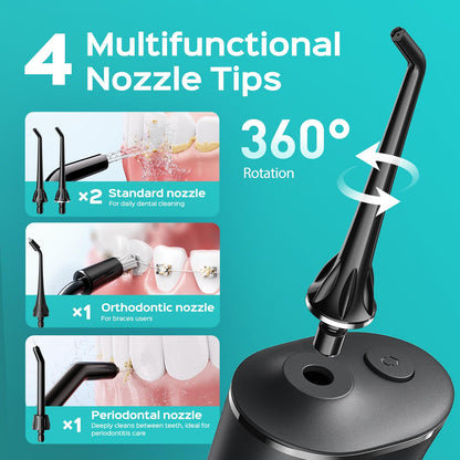 COSLUS ADA Accepted C50 Water Dental Flosser, 4 Modes 5 Power Levels, Pink