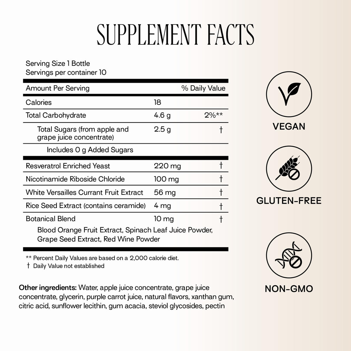 Happy Aging Liquid NAD+ Supplement for Women | Liposomal Nicotinamide Riboside & Resveratrol Shots for Energy, Skin Health & Brain Fog | NMN Alternative with Antioxidants | 10 Shots, 30-Day Supply