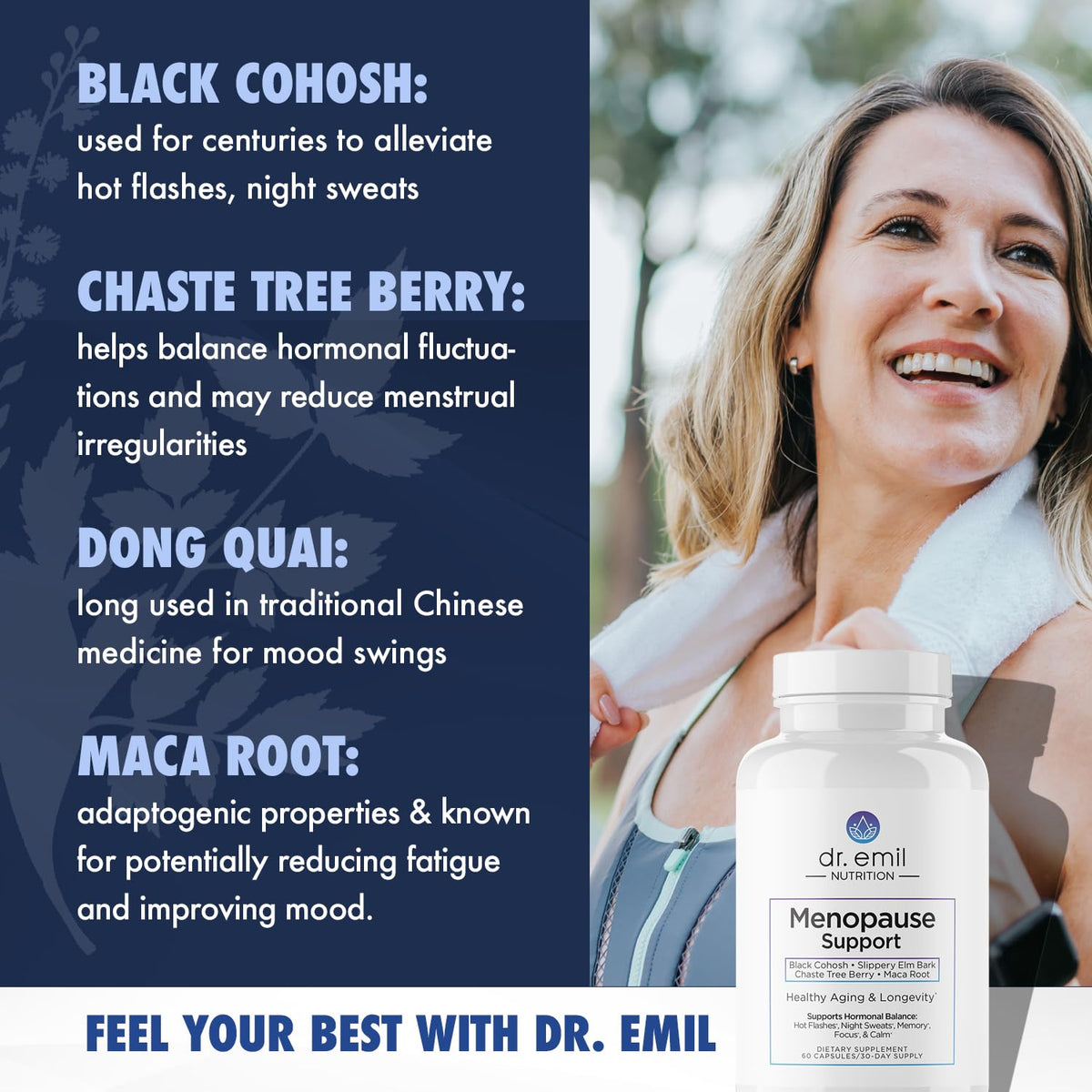 DR EMIL NUTRITION Menopause Supplements for Women - Multi-Symptom Menopause Relief