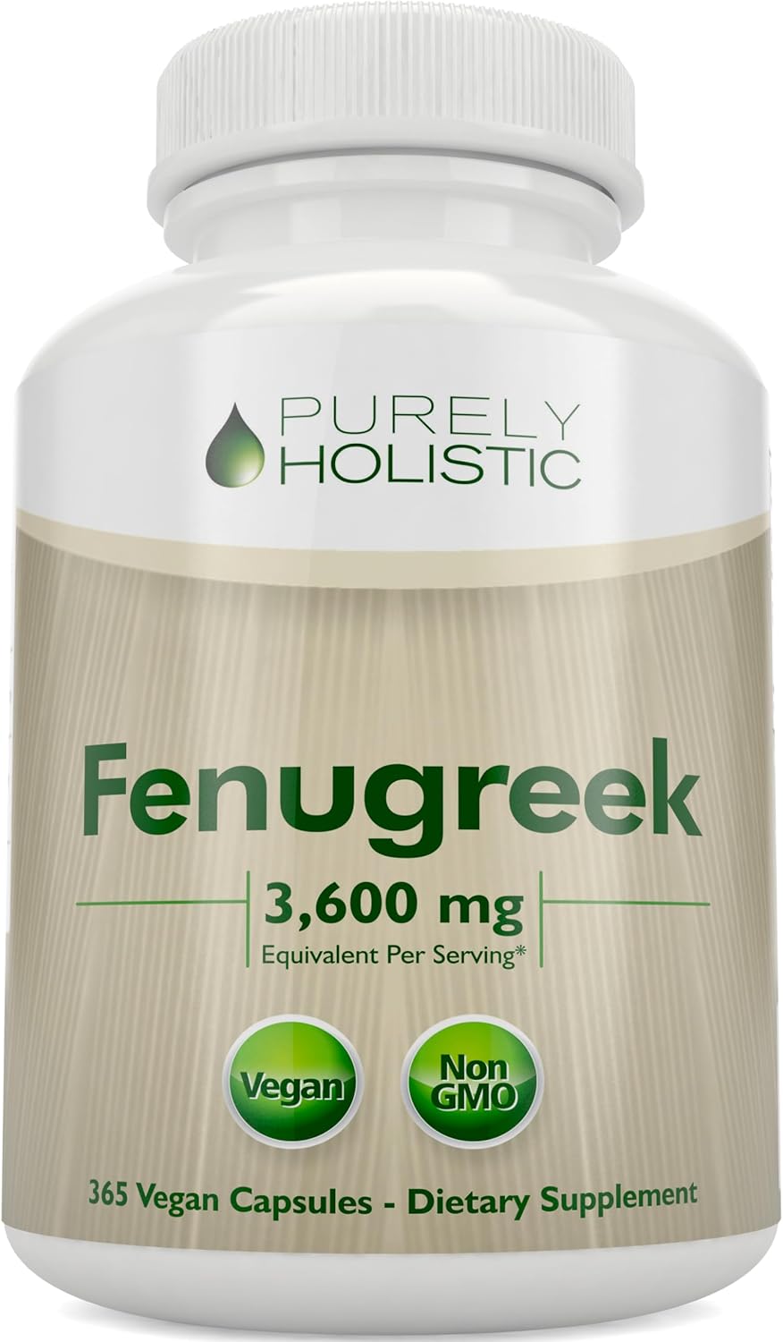 Fenugreek Capsules, Energy & Performance Support, 10:1 Fenugreek Extract | Extra Strength Formula, Supports Hormone Balance for Men & Women, Vegan Gluten-Free & Non-GMO, 365 Capsules (4 Month Supply)