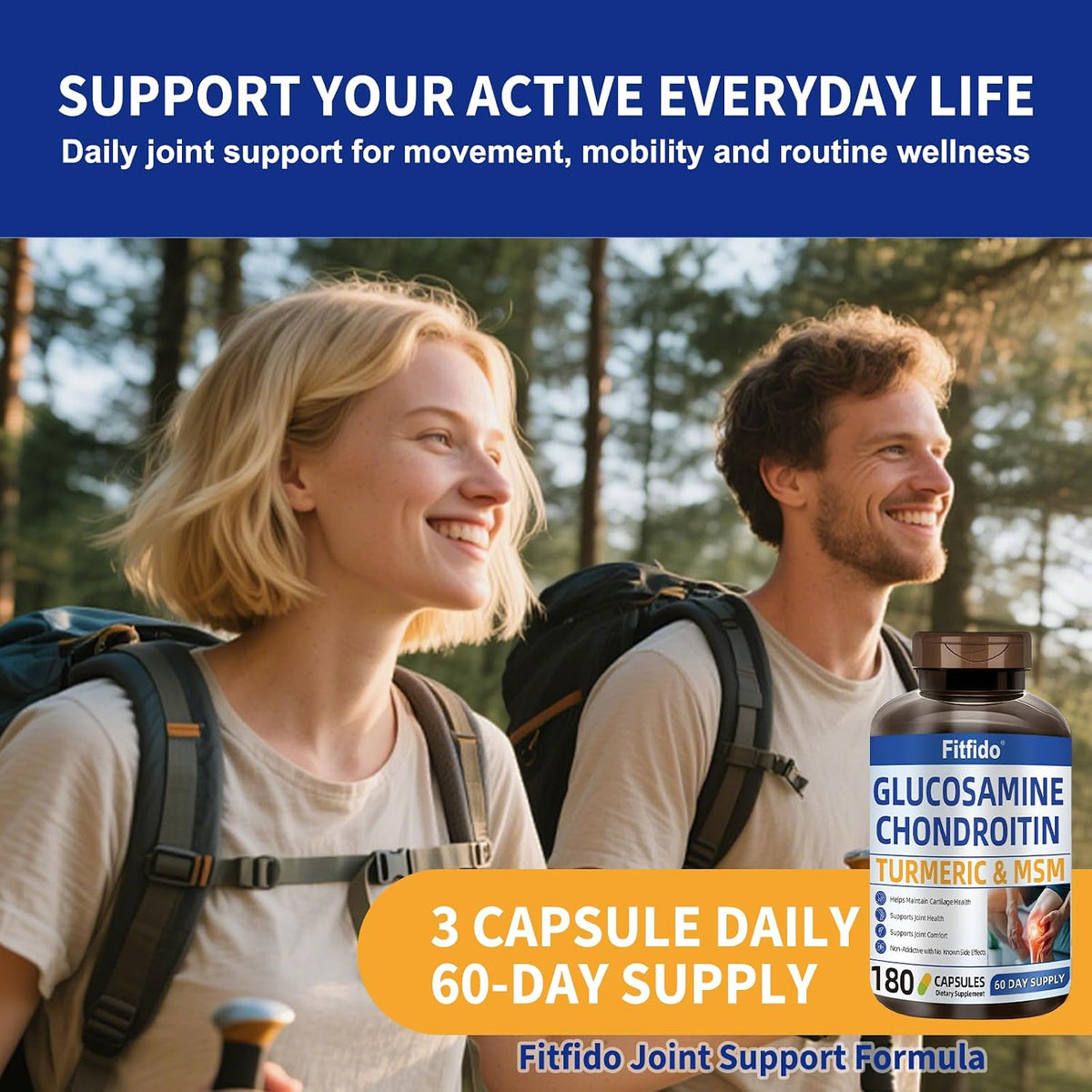 Glucosamine Chondroitin MSM, Turmeric & Boswellia, 180 Count