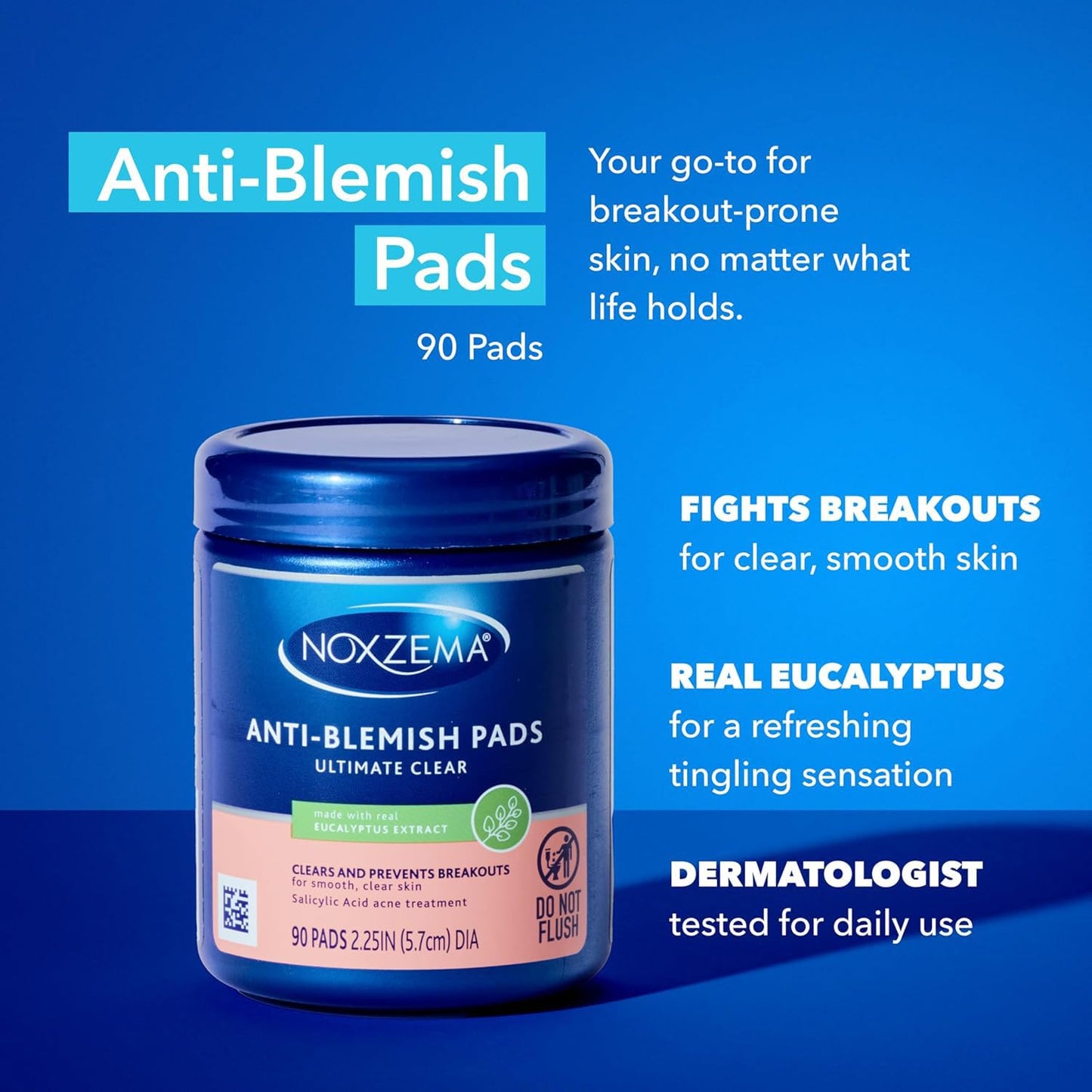 Noxzema Acne Treatment Bundle – Ultimate Clear Blemish Patches with Niacinamide and Tea Tree + Anti-Blemish Pads with 2% Salicylic Acid