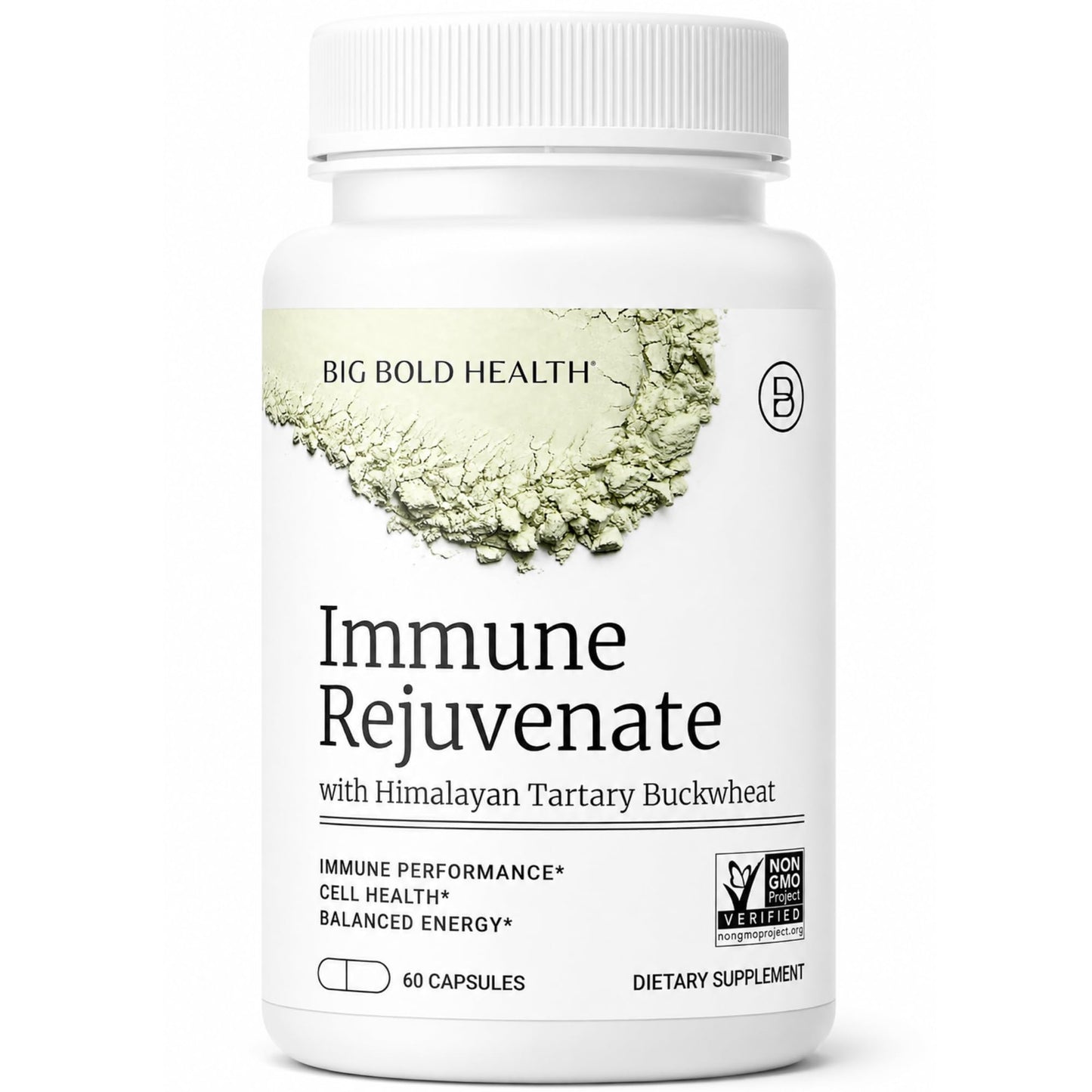 BIG BOLD HEALTH HTB Immune Rejuvenate - Himalayan Tartary Buckwheat - Polyphenols Supplement for Immune Support - Gluten Free, Dairy Free, Non-GMO Formula - 120 Vegetarian Capsules (2 Month Supply)