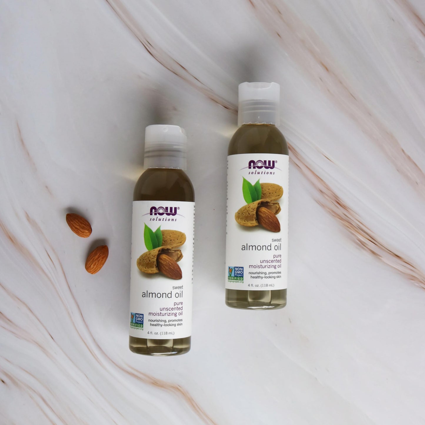 NOW Foods Solutions, Sweet Almond Oil, 100% Pure Moisturizing Oil, Promotes Healthy-Looking Skin, Unscented Oil, 16-Ounce,Package may vary