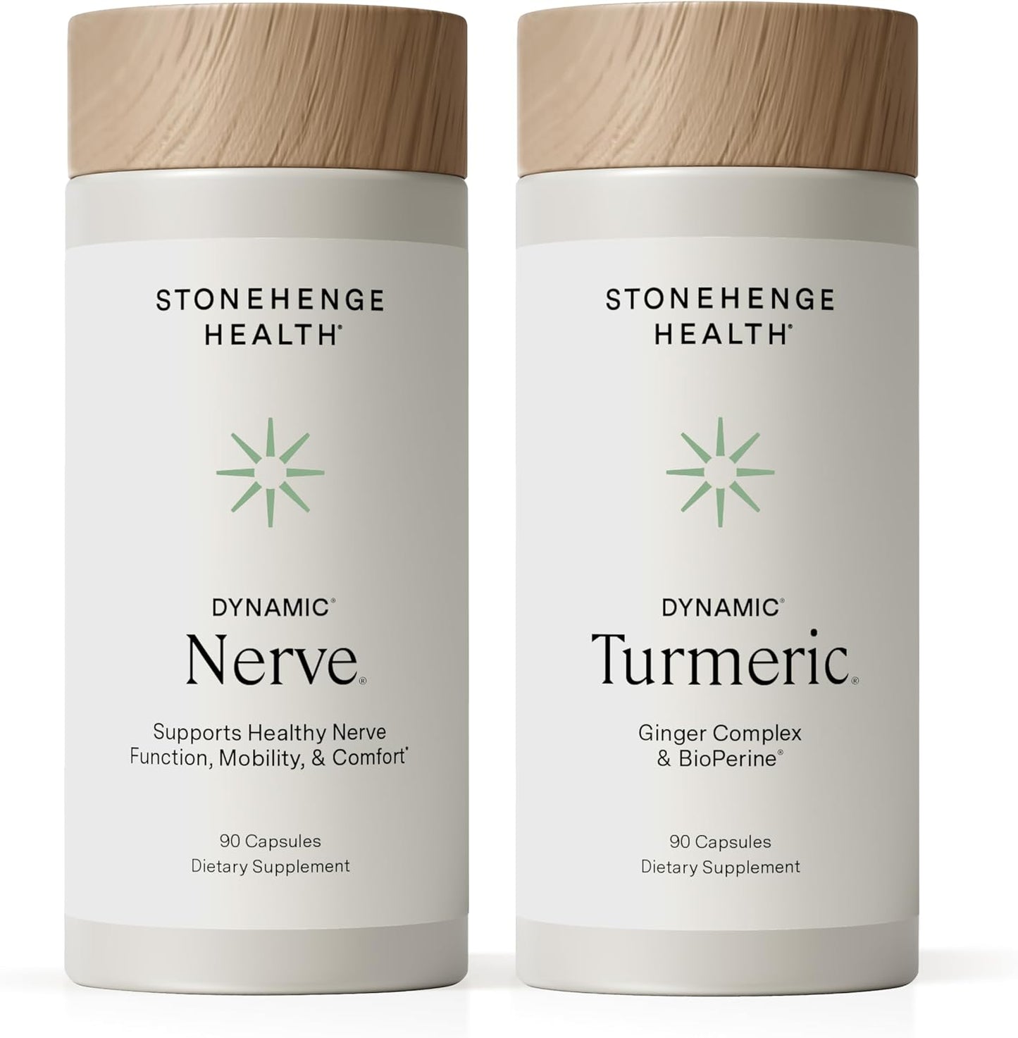 Stonehenge Health Dynamic Nerve + Dynamic Turmeric Bundle Supplements to Support Comfort, Tingling, Numbness, Burning