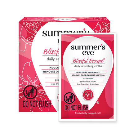 Summer's Eve Blissful Escape Daily Refreshing Feminine Wipes, Removes