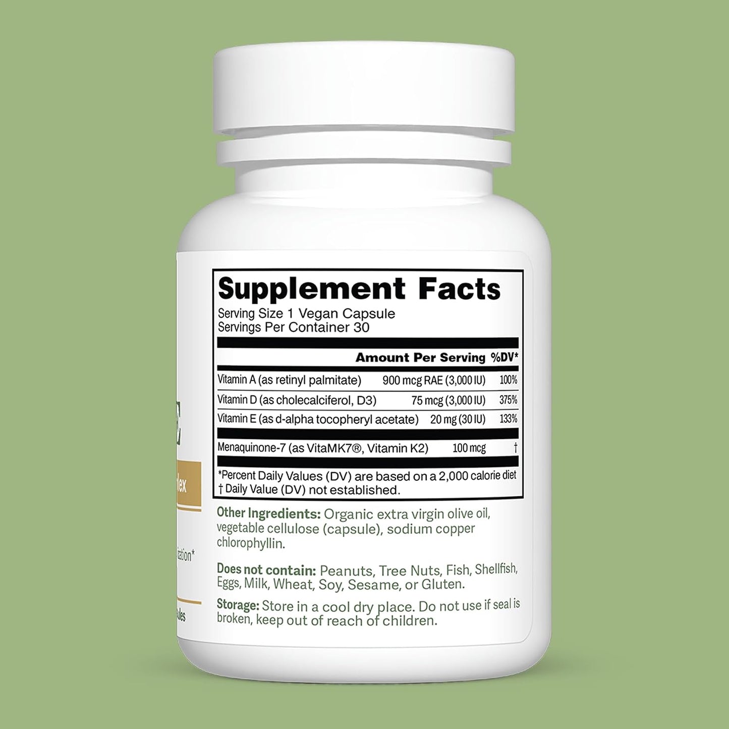 Dr. Murray's Vitamin K2-D3-A-E Liquid Vegan Capsules - Synergistic Fat-Soluble Blend | Bone, Vascular & Immune Support | Third-Party Tested | Clean Formulation | No Artificial Additives | 30 Count