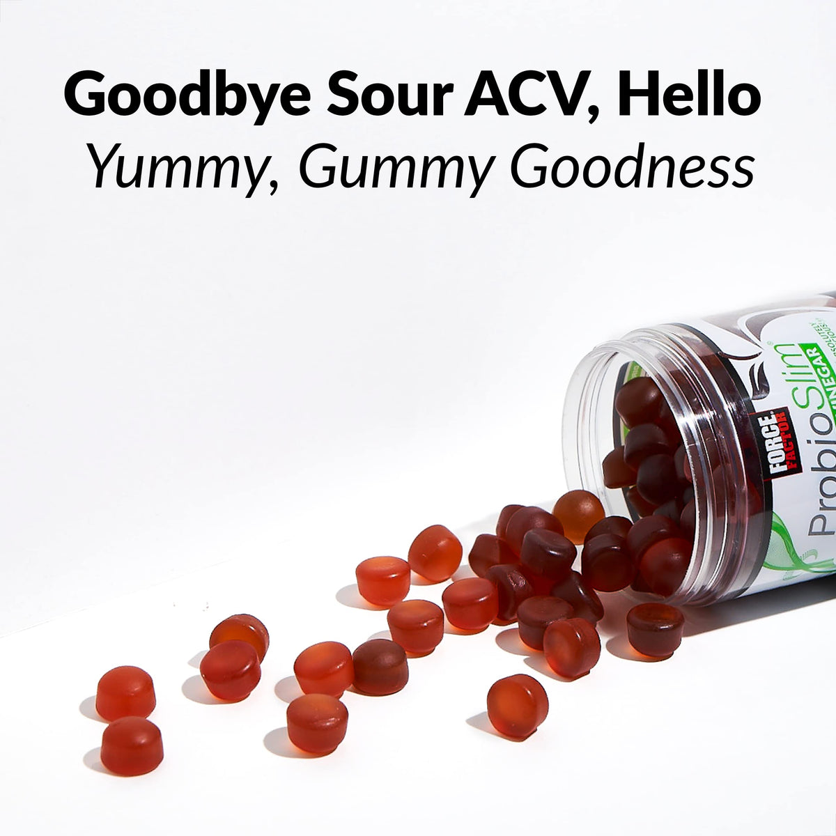 FORCE FACTOR ProbioSlim Apple Cider Vinegar Gummies Organic LactoSpore Prebiotics