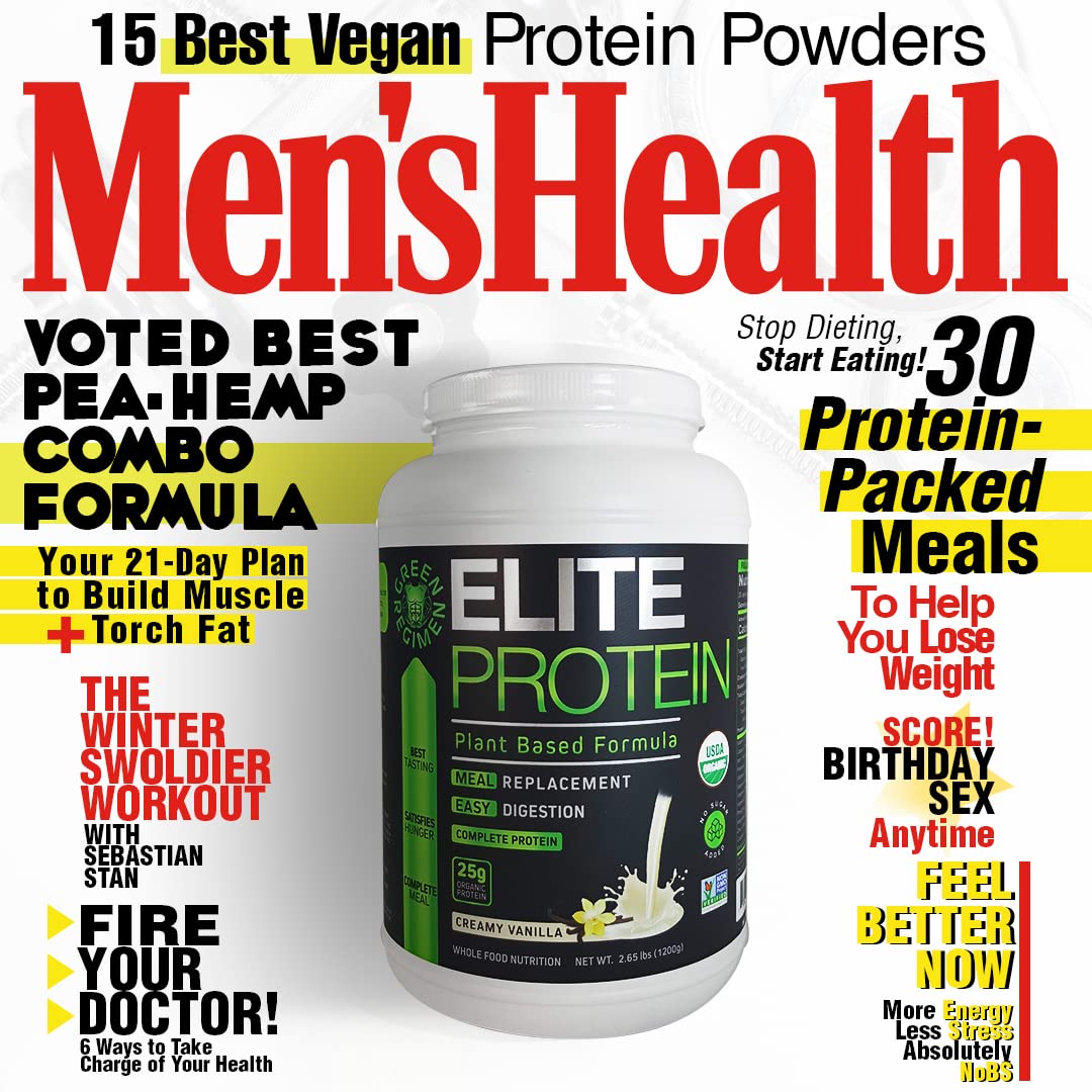 Green Regimen Elite Plant-Based Protein Powder - 25g Complete Hemp & Pea Protein