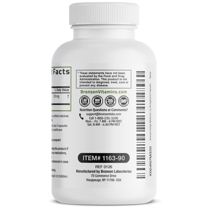 Bronson Ginkgo Biloba Extra Strength Brain & Memory Support 120 Capsules | Vegetarian, Non-GMO, Gluten Free, Soy Free, Memory, Cognitive & Brain Health Support