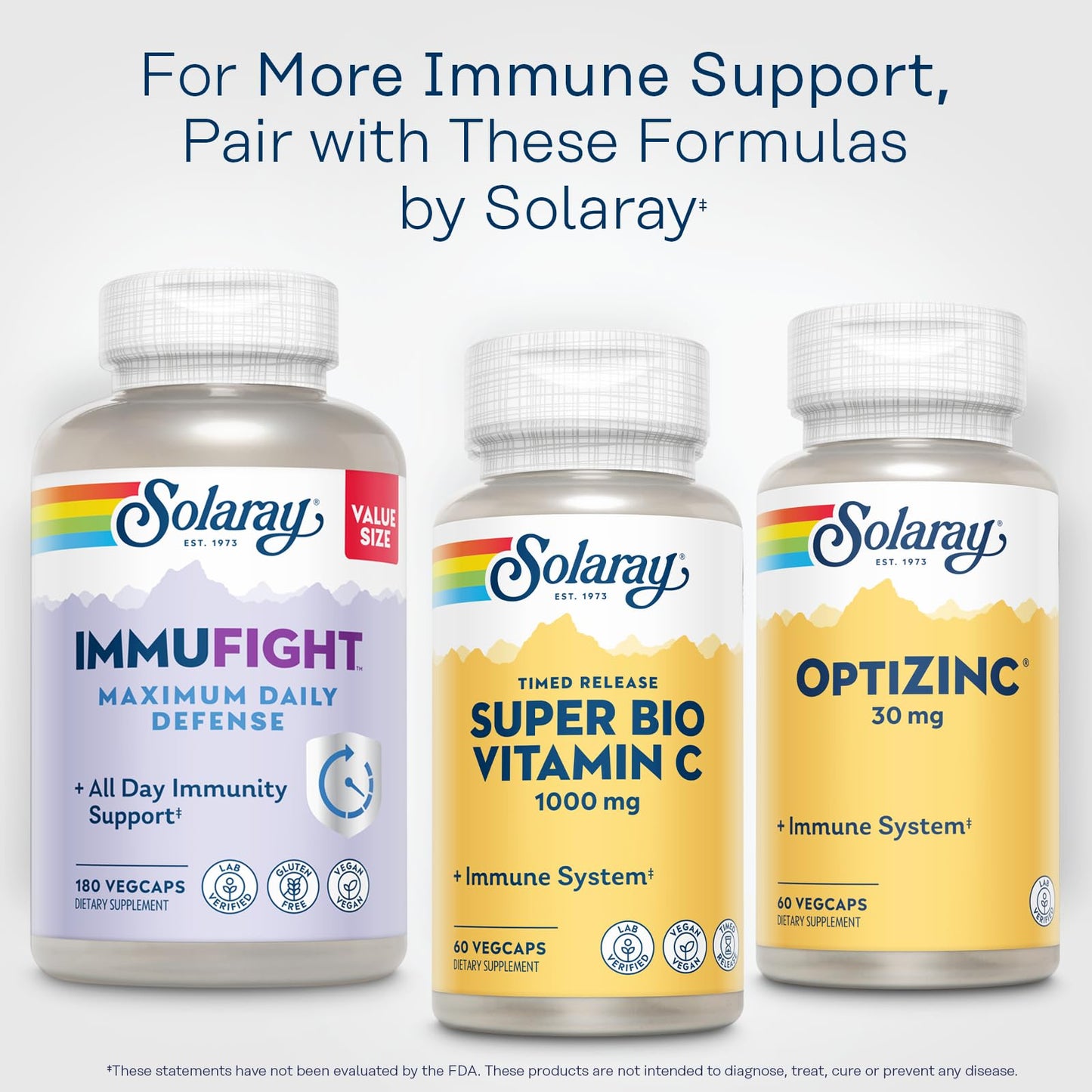 SOLARAY Super Bio Vitamin C 1000mg, Buffered, Two-Stage Timed Release with Bioflavonoids, Immune Support Supplement, High Absorption, Vegan, 60-Day Guarantee – 250 VegCaps