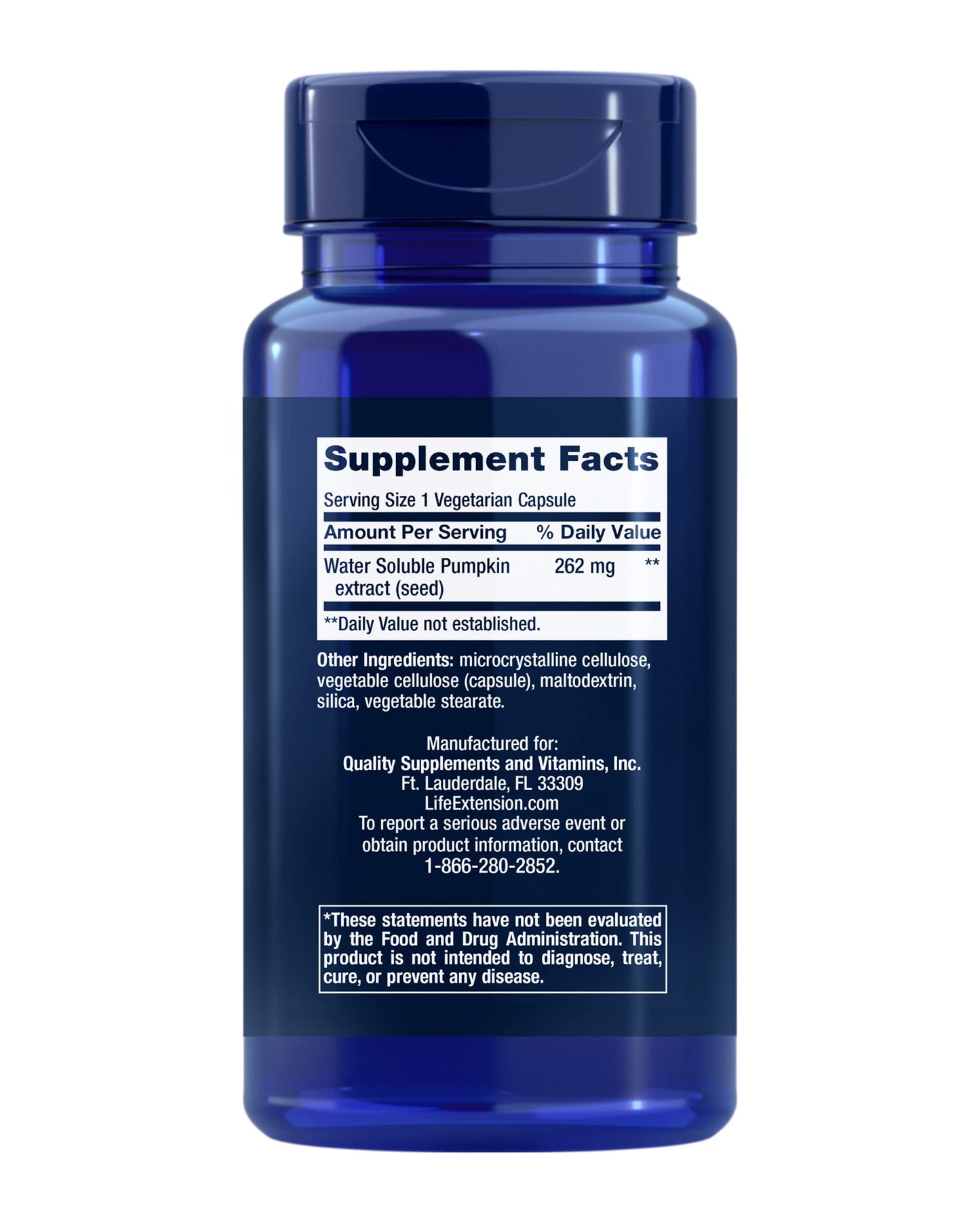 Life Extension Water-Soluble Pumpkin Seed Extract, Promotes Prostate & Urinary Tract Health, Bladder Health Support, Men, Women, Gluten-Free, Non-GMO, Vegetarian, 60 Capsules | Promotes Prostate & Urinary Tract Health, Supports Bladder Health for Men & Wo