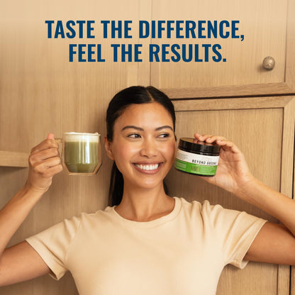 Live Conscious Beyond Greens Superfood Powder - Delicious Debloating Super Greens Powder - Matcha Greens Blend w/Chlorella, Echinacea, Probiotics for Immune Support & Energy