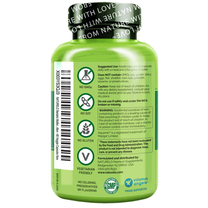 NATURELO Bariatric Multivitamin - One Daily with Iron - Supplement for Post Gastric Bypass Surgery Patients - Natural Whole Food Nutrition - 60 Veggie Capsules (Pack of 2)