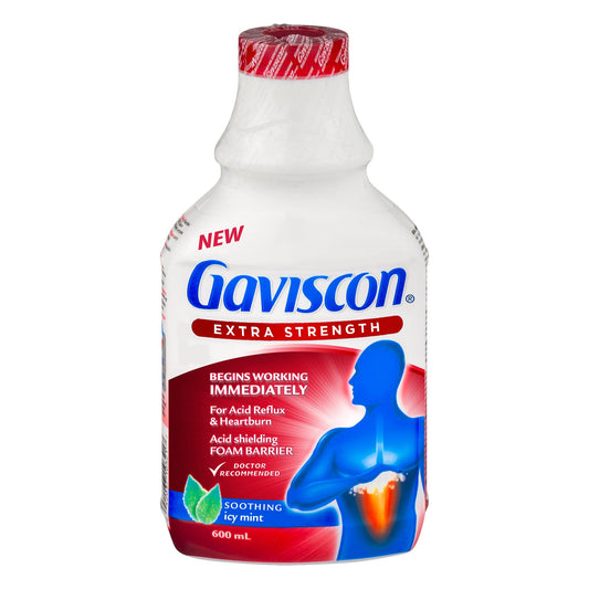 Gaviscon Heartburn Relief, Extra Strength Liquid ICY Mint 600 ml