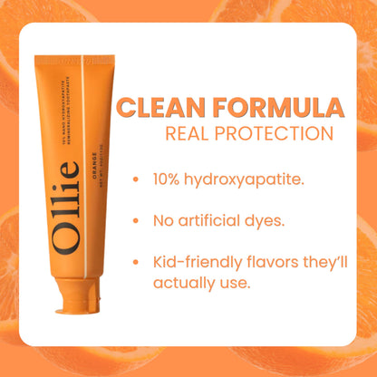Ollie Fluoride Free 10% Nano Hydroxyapatite Toothpaste, Clean Mint, 1 Pack