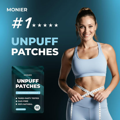 MONIER Unpuff Patches | with Dandelion & Ginger | Bloating, Water Retention | Bloating, Water Retention & Digestion, 60 Days Supply