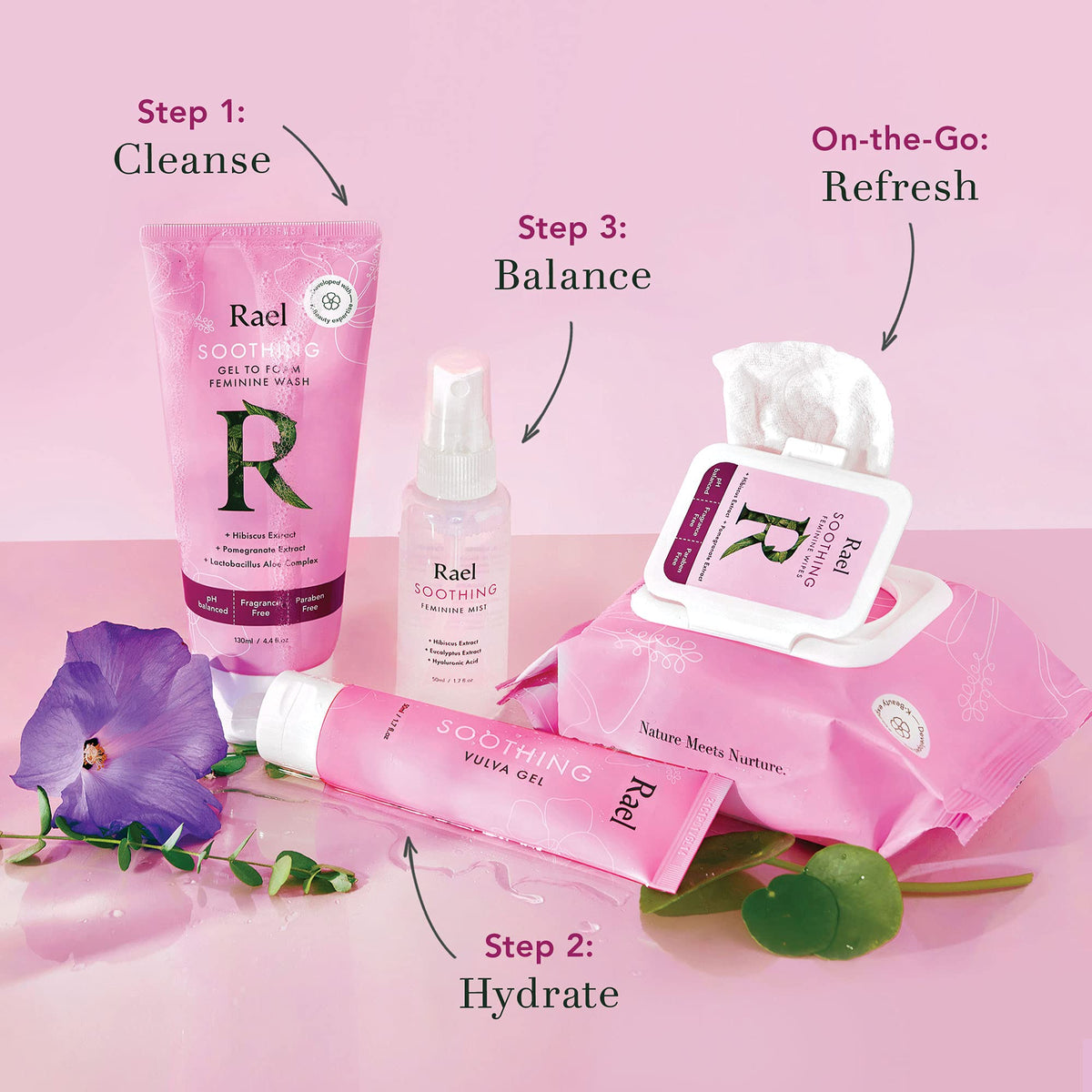 Rael Vaginal Moisturizer, Soothing Vulva Gel - pH Balance Intimate Skin Care for Women, All Skin Types