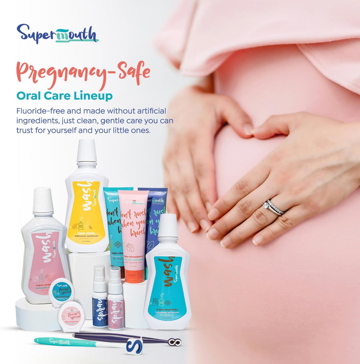 SuperMouth Nano Hydroxyapatite Mouthwash, Fluoride Free, Mint