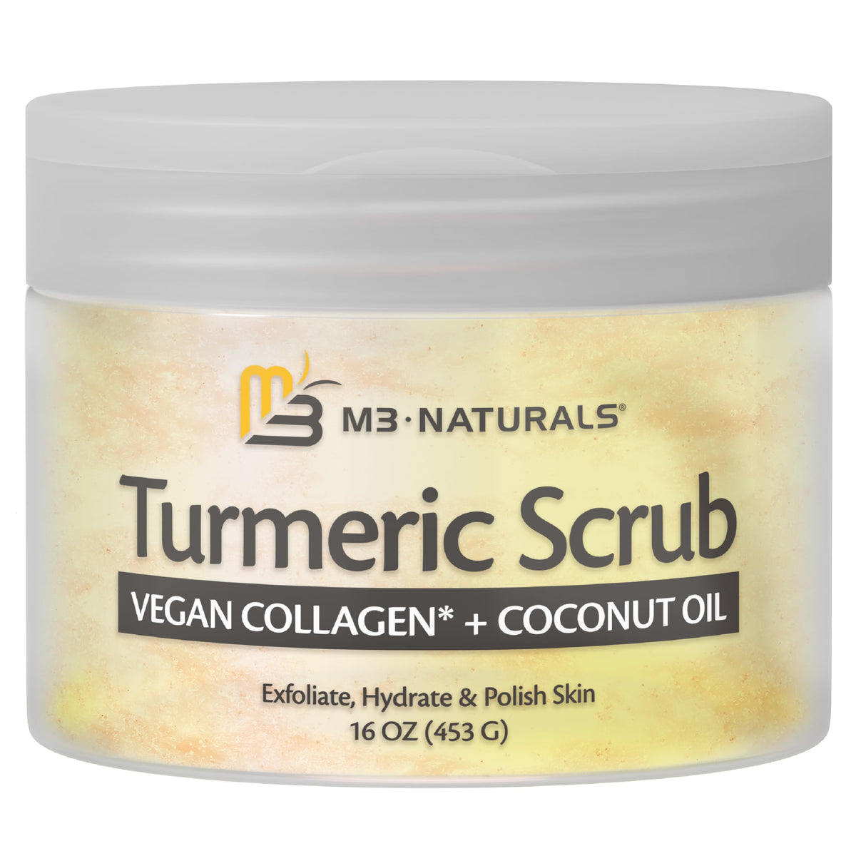 Himalayan Salt Scrub Face Foot & Body Exfoliator Infused with Collagen and Stem Cell Natural Exfoliating Salt Body Scrub for Toning Cellulite Skin Care by M3 Naturals