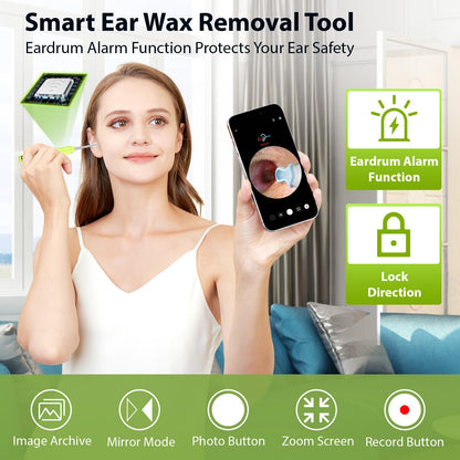 Ear Wax Removal Tool Camera, Ear Cleaner with Camera, Ear Cleaning Kit 1296P HD Ear