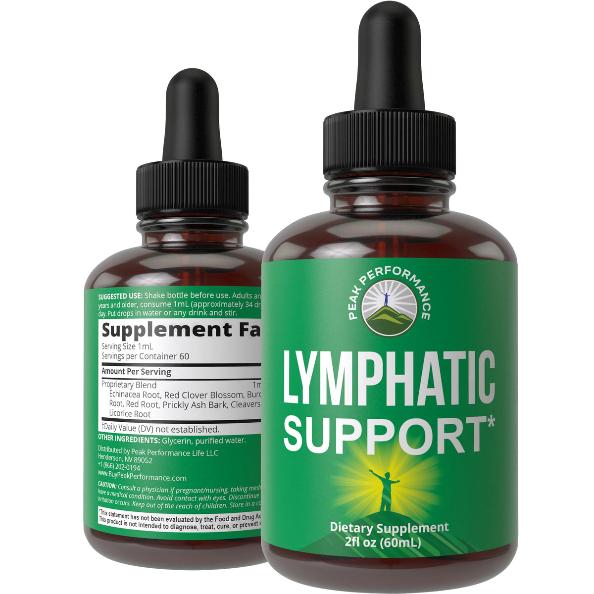 Lymphatic Drainage Drops. Sugar Free 7-in-1 Lymph Detox And Cleanse Support