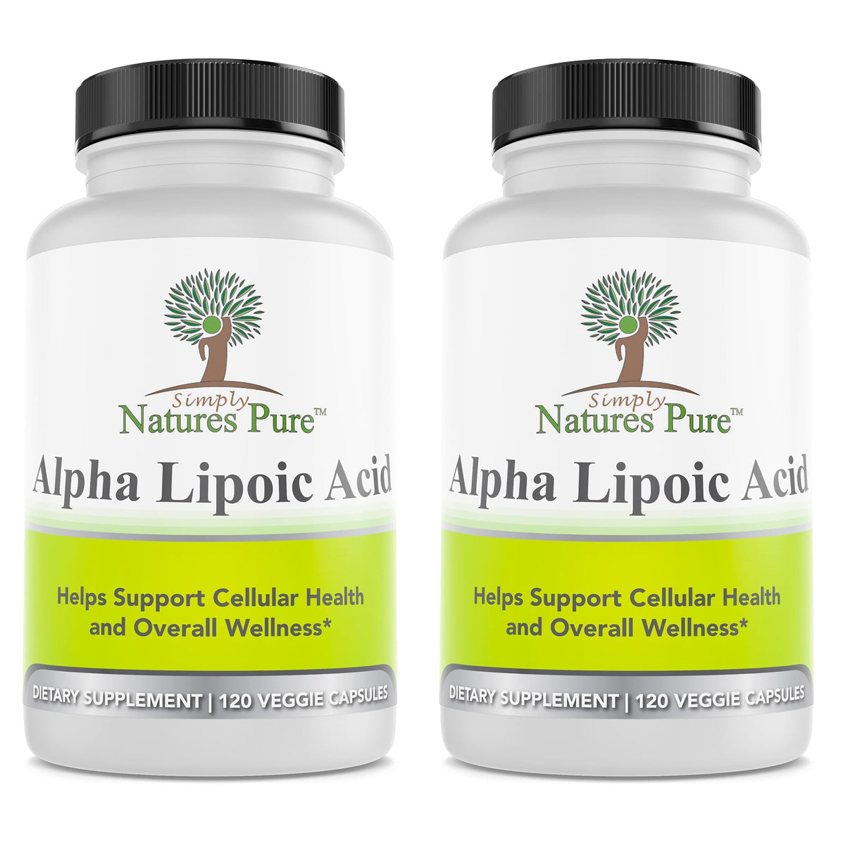 Simply Natures Pure Alpha Lipoic Acid 600mg 120 Veggie Capsules, Non-GMO Thioctic Acid 4 Month Supply