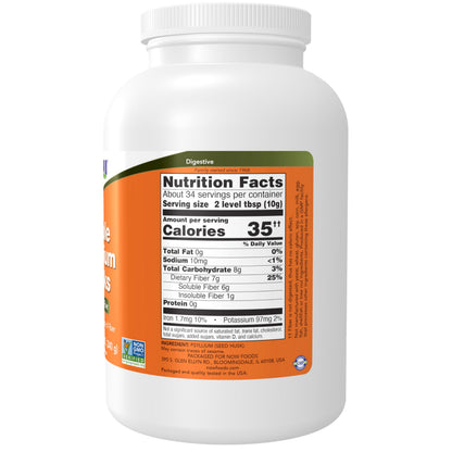 NOW Foods Supplements, Whole Psyllium Husks, Non-GMO Project Verified, Soluble Fiber, 24-Ounce