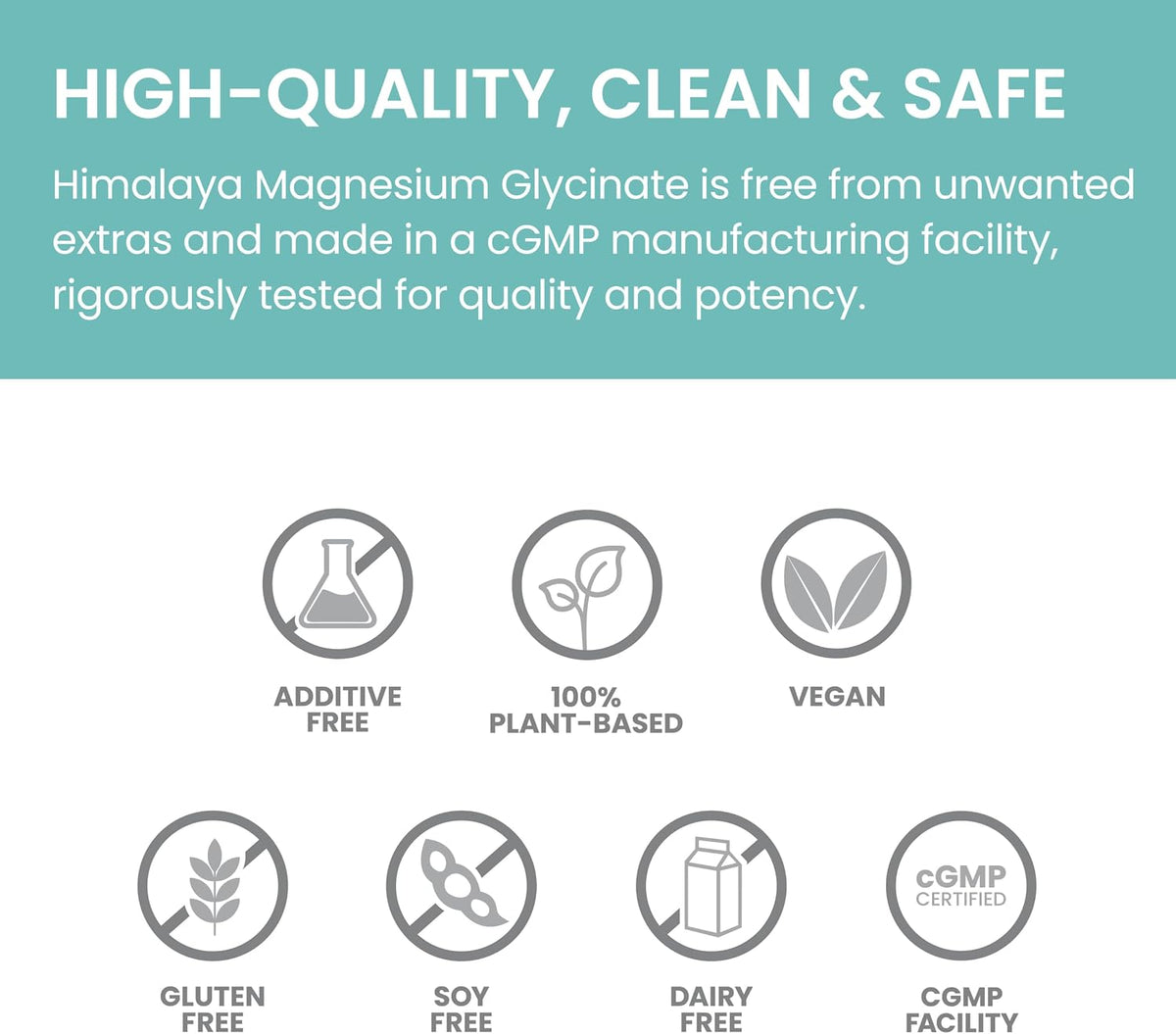 Himalaya Magnesium Glycinate, High Absorption, 200 mg, 60 Vegan Capsules,