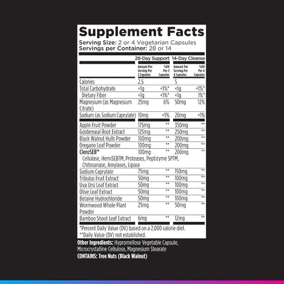 Livingood Herbal Digestive Balance Support with Oregano, Olive Leaf, Wormwood & Black Walnut - 56 Vegetarian Capsules
