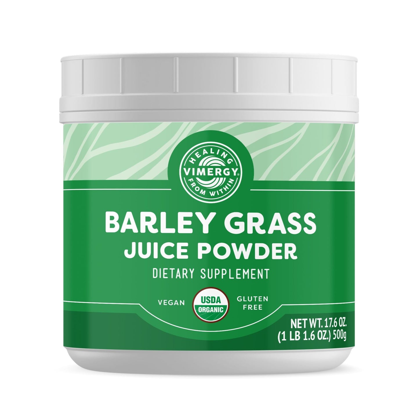 Vimergy Barley Grass Juice Powder Dietary Supplement - 4g per Serving (62 Servings) – Clean Superfood – Promotes Cardiovascular Health* – Organic, Vegan & Gluten-Free – Regular Size 250g