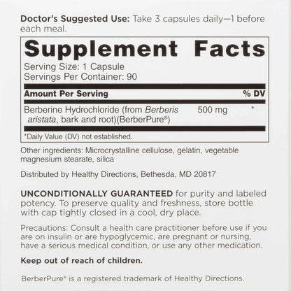 DOCTORS' PREFERRED Clinical Grade Berberine Supplement, 90 Capsules | Berberine supplement