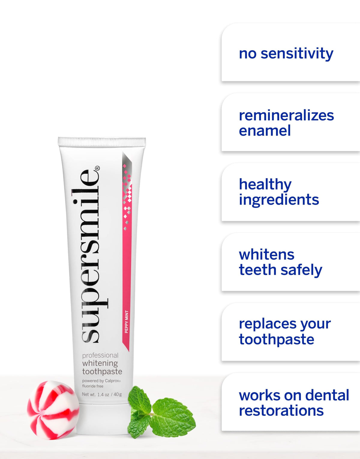 Supersmile Fluoride-Free Whitening Gift Set, Citrus Blast + Travel Bag