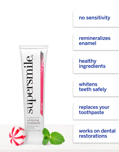 Supersmile Fluoride-Free Whitening Gift Set, Citrus Blast + Travel Bag
