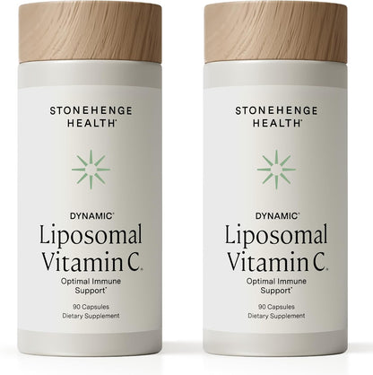 Stonehenge Health Dynamic Liposomal Vitamin C 1500mg - 90 Capsules - Advanced Formula - Phospholipids sourced from Non-GMO Sunflower, Supports Healthy Immune System (Pack of 2)