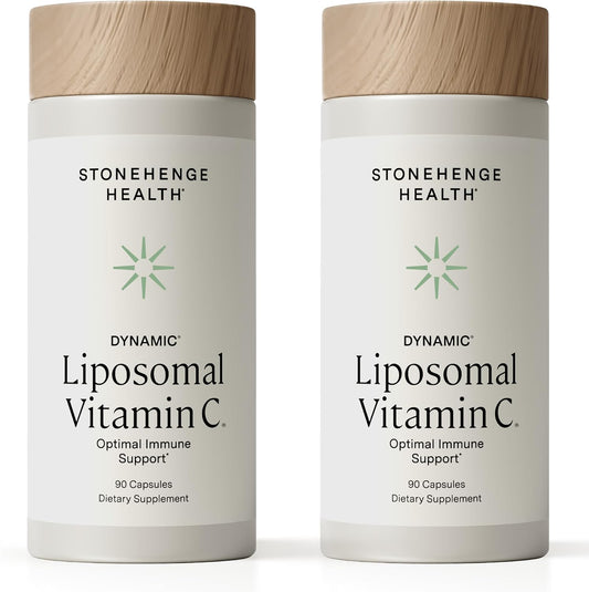 Stonehenge Health Dynamic Liposomal Vitamin C 1500mg - 90 Capsules - Advanced Formula - Phospholipids sourced from Non-GMO Sunflower, Supports Healthy Immune System (Pack of 2)