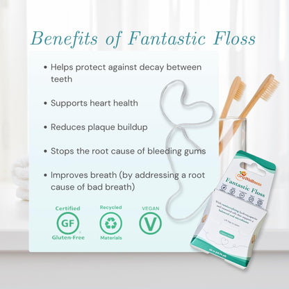 OraWellness Fantastic Floss, Hydroxyapatite Dental Floss for Teeth & Gums